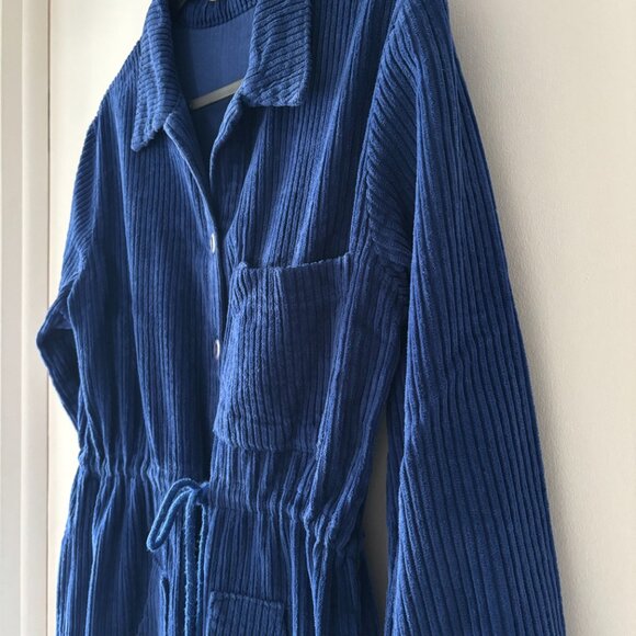 Royal blue Corduroy One-piece (jumpsuit) - Picture 8 of 9